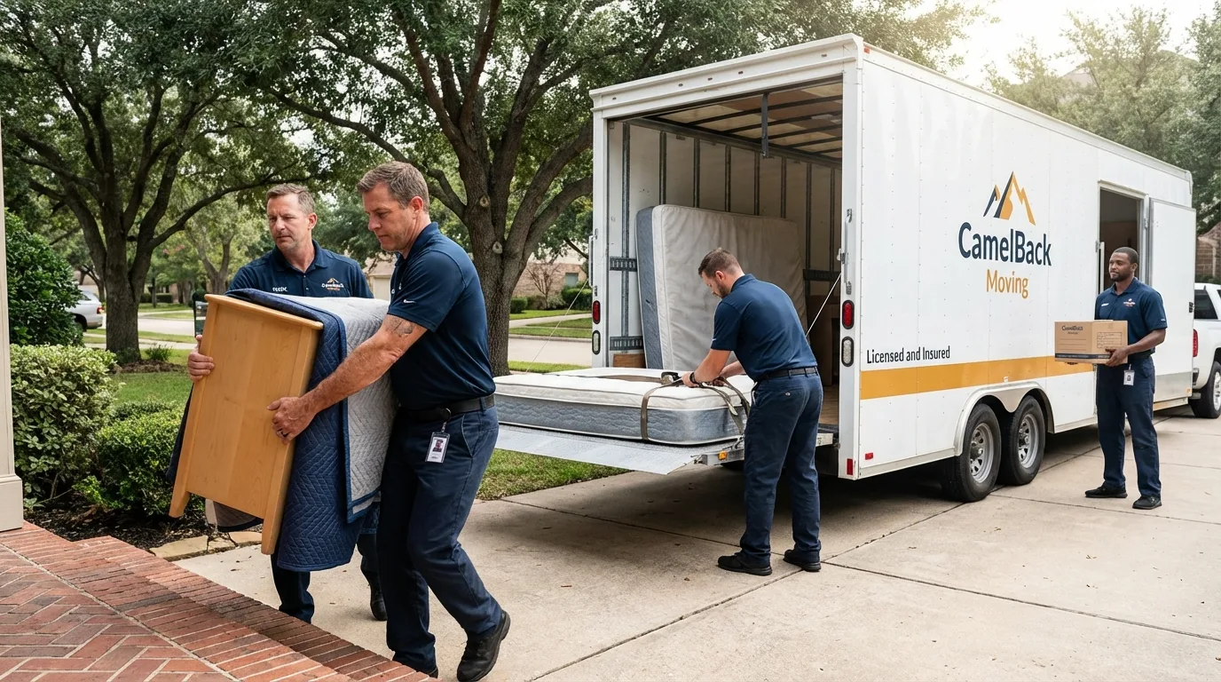 Crew loading residential truck for cross-state move from Augusta, KY